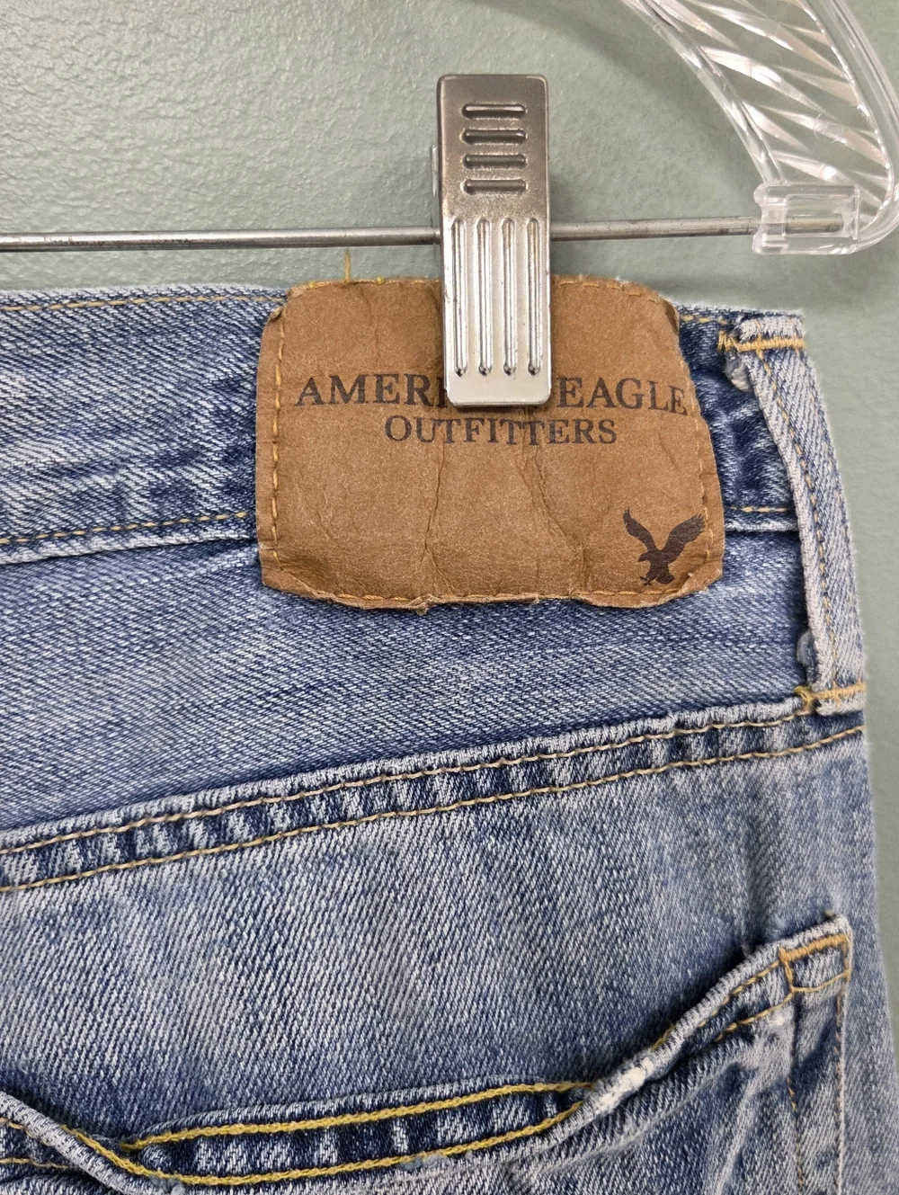 American Eagle Outfitters Mens Relaxed Straight Distressed Mens Jeans Size 33x30